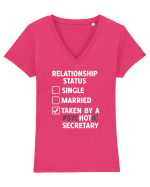 RELATIONSHIP STATUS Tricou mânecă scurtă guler V Damă Evoker
