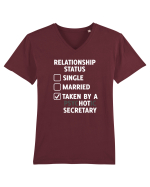 RELATIONSHIP STATUS Tricou mânecă scurtă guler V Bărbat Presenter