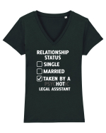 RELATIONSHIP STATUS Tricou mânecă scurtă guler V Damă Evoker