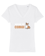 CORGI Tricou mânecă scurtă guler V Damă Evoker