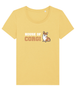 CORGI Tricou mânecă scurtă guler larg fitted Damă Expresser