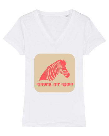 Zebra Line It Up White