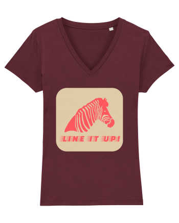 Zebra Line It Up Burgundy