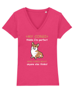 CORGI Tricou mânecă scurtă guler V Damă Evoker