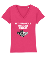 ADULTS Tricou mânecă scurtă guler V Damă Evoker