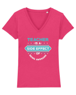 TEACHER Tricou mânecă scurtă guler V Damă Evoker