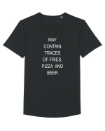 TRACES OF FRIES PIZZA BEER Tricou mânecă scurtă guler larg Bărbat Skater