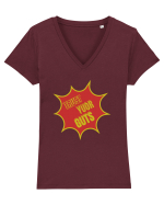 Pop Art  Tricou mânecă scurtă guler V Damă Evoker