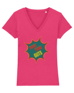 Pop Art  Tricou mânecă scurtă guler V Damă Evoker