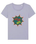 Pop Art  Tricou mânecă scurtă guler larg fitted Damă Expresser