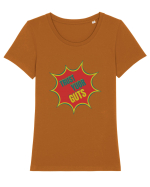 Pop Art  Tricou mânecă scurtă guler larg fitted Damă Expresser