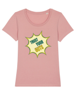Pop Art  Tricou mânecă scurtă guler larg fitted Damă Expresser