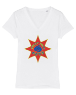 Pop Art  Tricou mânecă scurtă guler V Damă Evoker