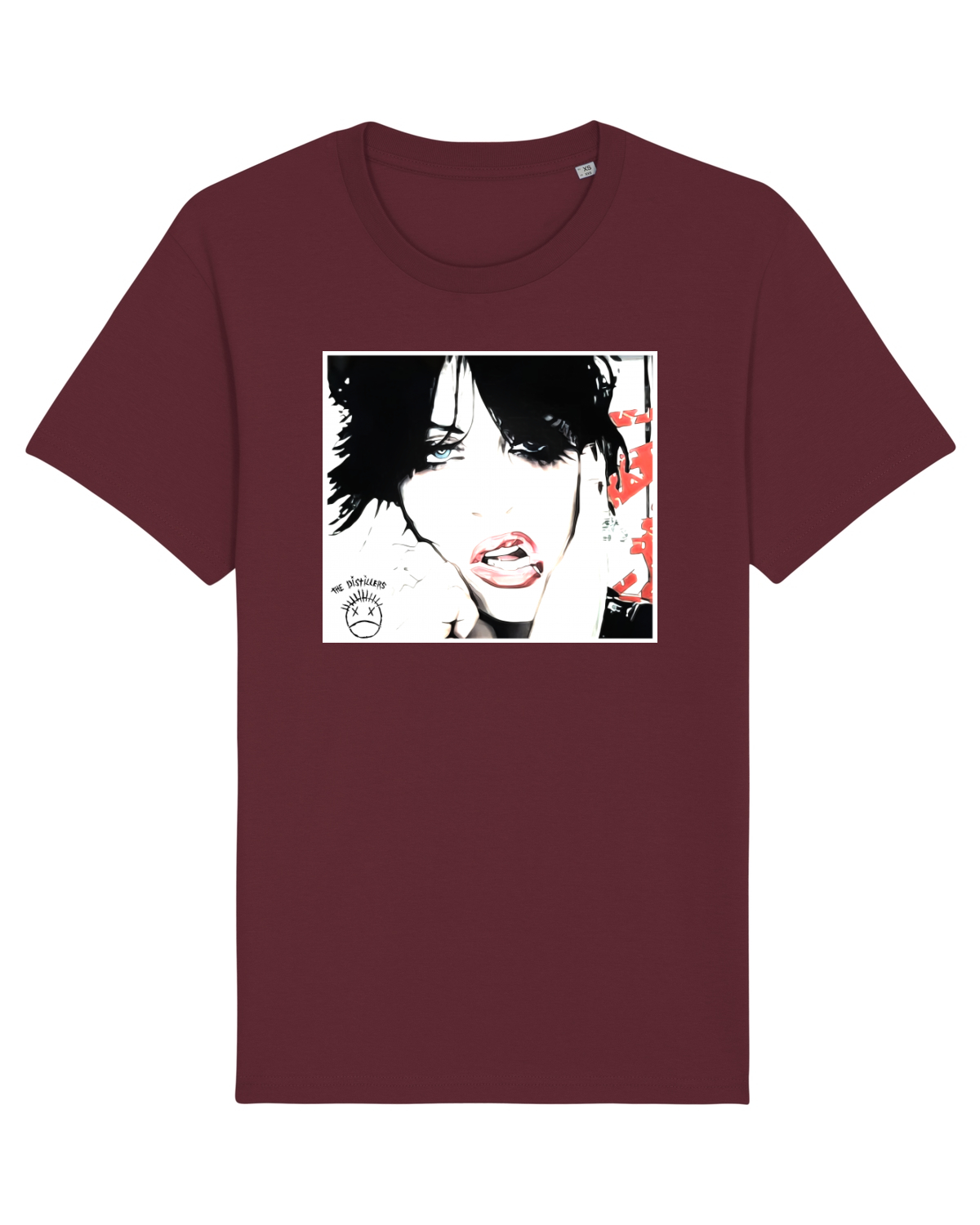 Tricou mânecă scurtă Unisex Rocker Burgundy