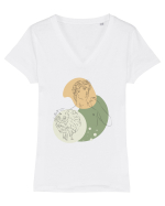 David Tricou mânecă scurtă guler V Damă Evoker
