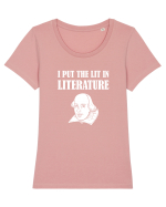 LITERATURA Tricou mânecă scurtă guler larg fitted Damă Expresser