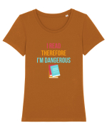 READING BOOKS Tricou mânecă scurtă guler larg fitted Damă Expresser