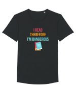 READING BOOKS Tricou mânecă scurtă guler larg Bărbat Skater