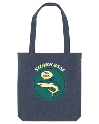 Sharkasm Funny Shark Pun Midnight Blue