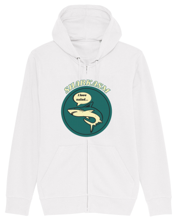 Sharkasm Funny Shark Pun White