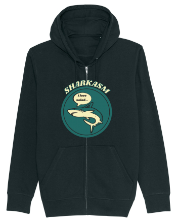 Sharkasm Funny Shark Pun Black