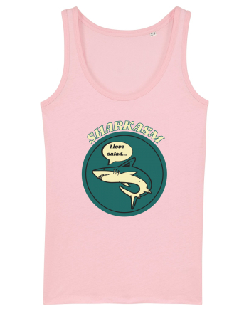 Sharkasm Funny Shark Pun Cotton Pink