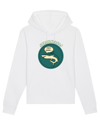 Sharkasm Funny Shark Pun White