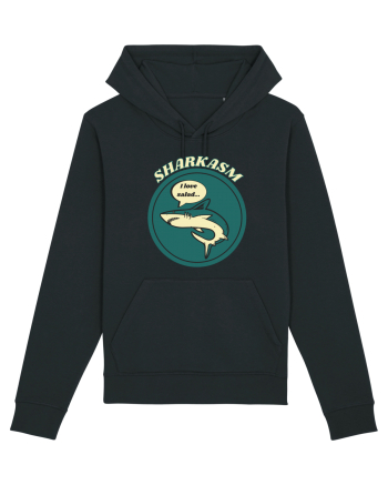 Sharkasm Funny Shark Pun Black