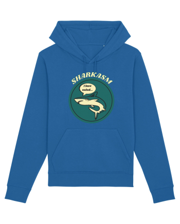 Sharkasm Funny Shark Pun Royal Blue
