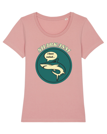 Sharkasm Funny Shark Pun Canyon Pink