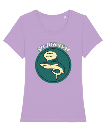 Sharkasm Funny Shark Pun Lavender Dawn