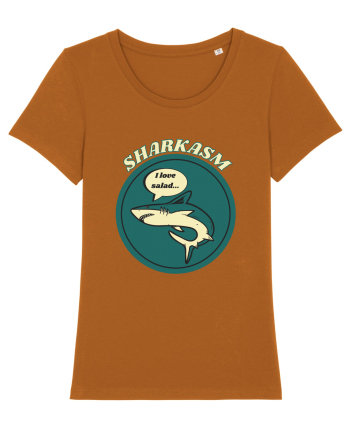 Sharkasm Funny Shark Pun Roasted Orange