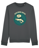 Sharkasm Funny Shark Pun Bluză mânecă lungă Unisex Rise