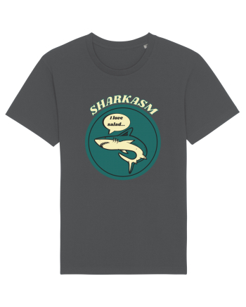 Sharkasm Funny Shark Pun Anthracite