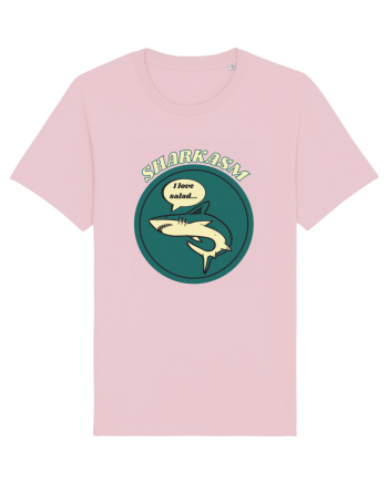 Sharkasm Funny Shark Pun Cotton Pink