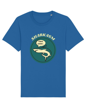 Sharkasm Funny Shark Pun Royal Blue