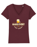 BEER Tricou mânecă scurtă guler V Damă Evoker