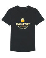 BEER Tricou mânecă scurtă guler larg Bărbat Skater