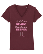 GEMINI Tricou mânecă scurtă guler V Damă Evoker