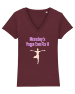 YOGA Tricou mânecă scurtă guler V Damă Evoker