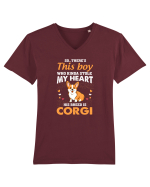 CORGI Tricou mânecă scurtă guler V Bărbat Presenter