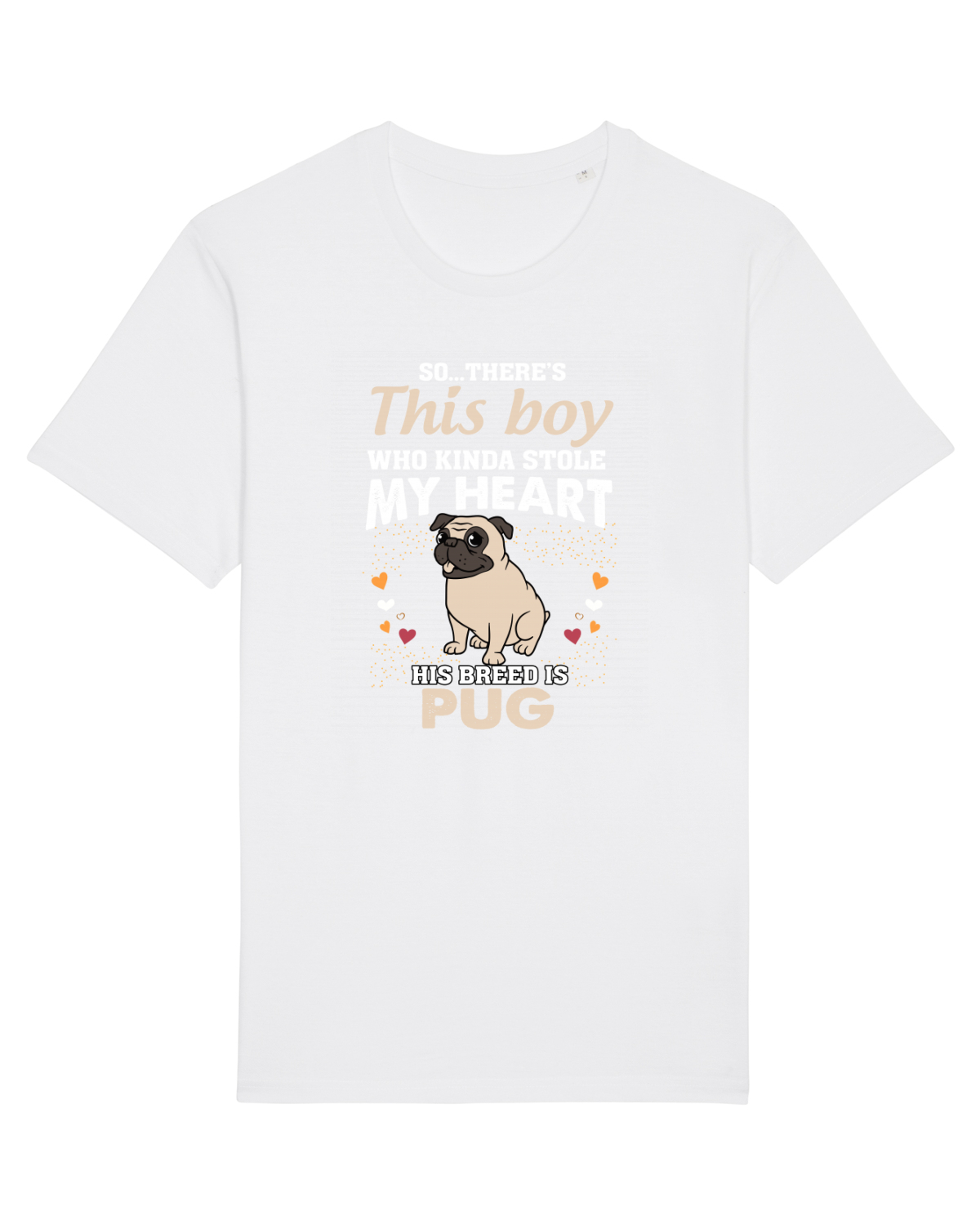 Tricou mânecă scurtă Unisex Rocker White