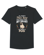 PUG Tricou mânecă scurtă guler larg Bărbat Skater