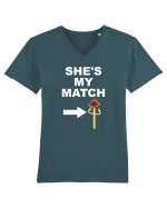 MATCH Tricou mânecă scurtă guler V Bărbat Presenter