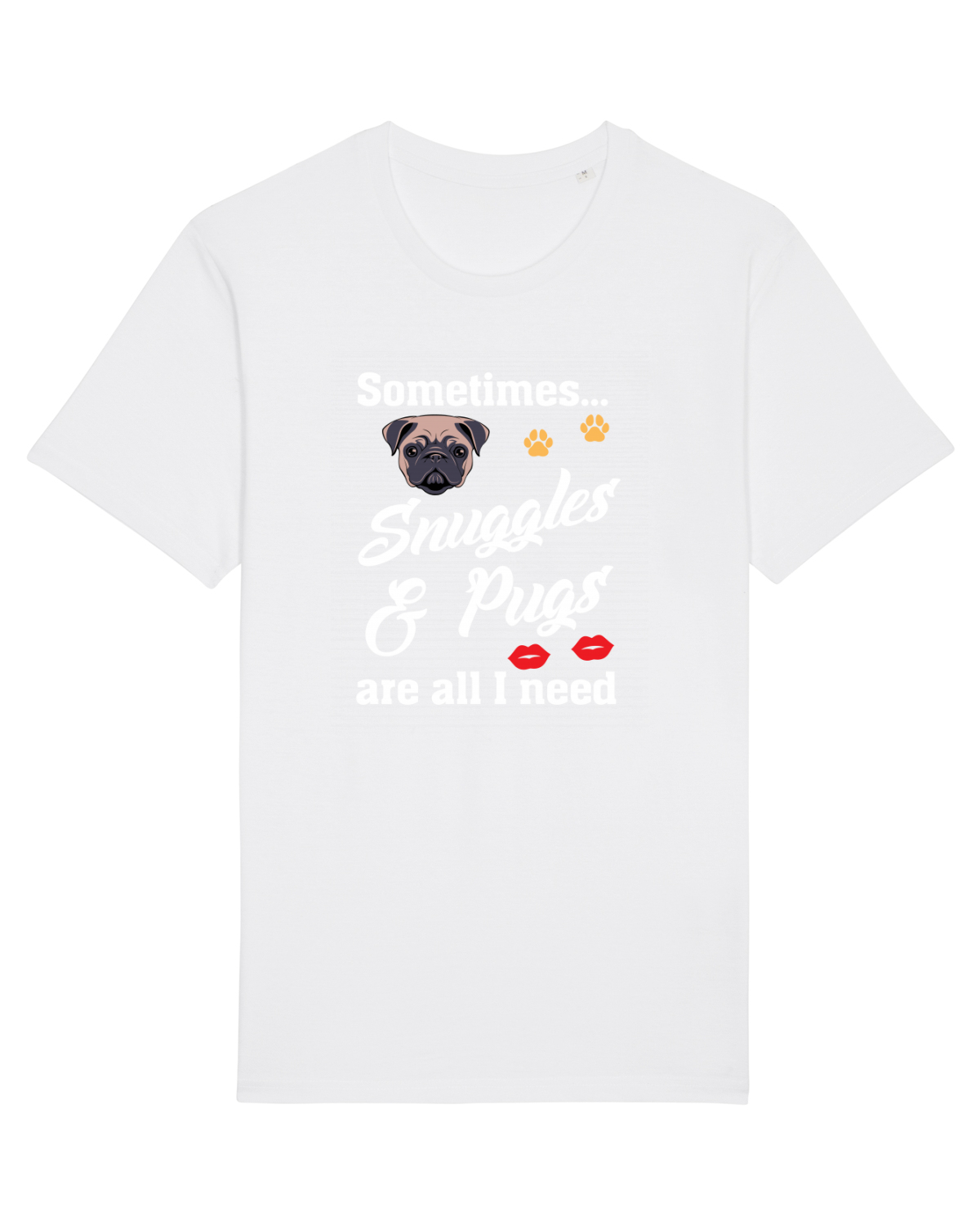 Tricou mânecă scurtă Unisex Rocker White