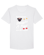 PUG Tricou mânecă scurtă guler larg Bărbat Skater