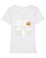 SHIBA INU Tricou mânecă scurtă guler larg fitted Damă Expresser