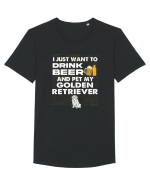 GOLDEN RETRIEVER Tricou mânecă scurtă guler larg Bărbat Skater