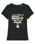 PUG Tricou mânecă scurtă guler larg fitted Damă Expresser