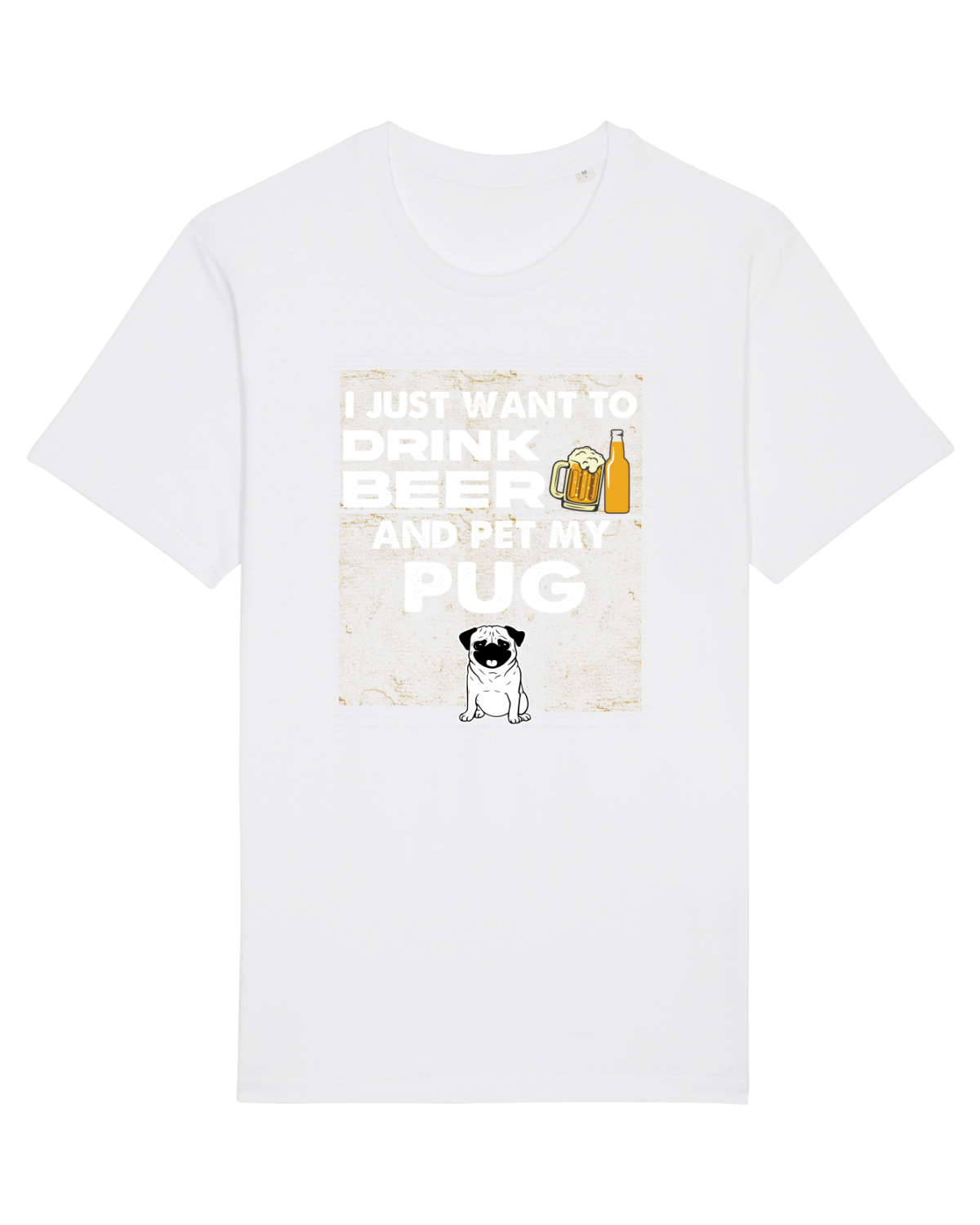 Tricou mânecă scurtă Unisex Rocker White